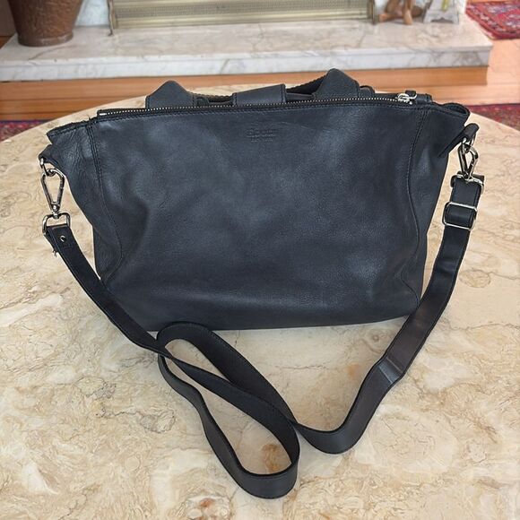 Roots Leather Large Satchel Convertible Crossbody Bag - Picture 5 of 16